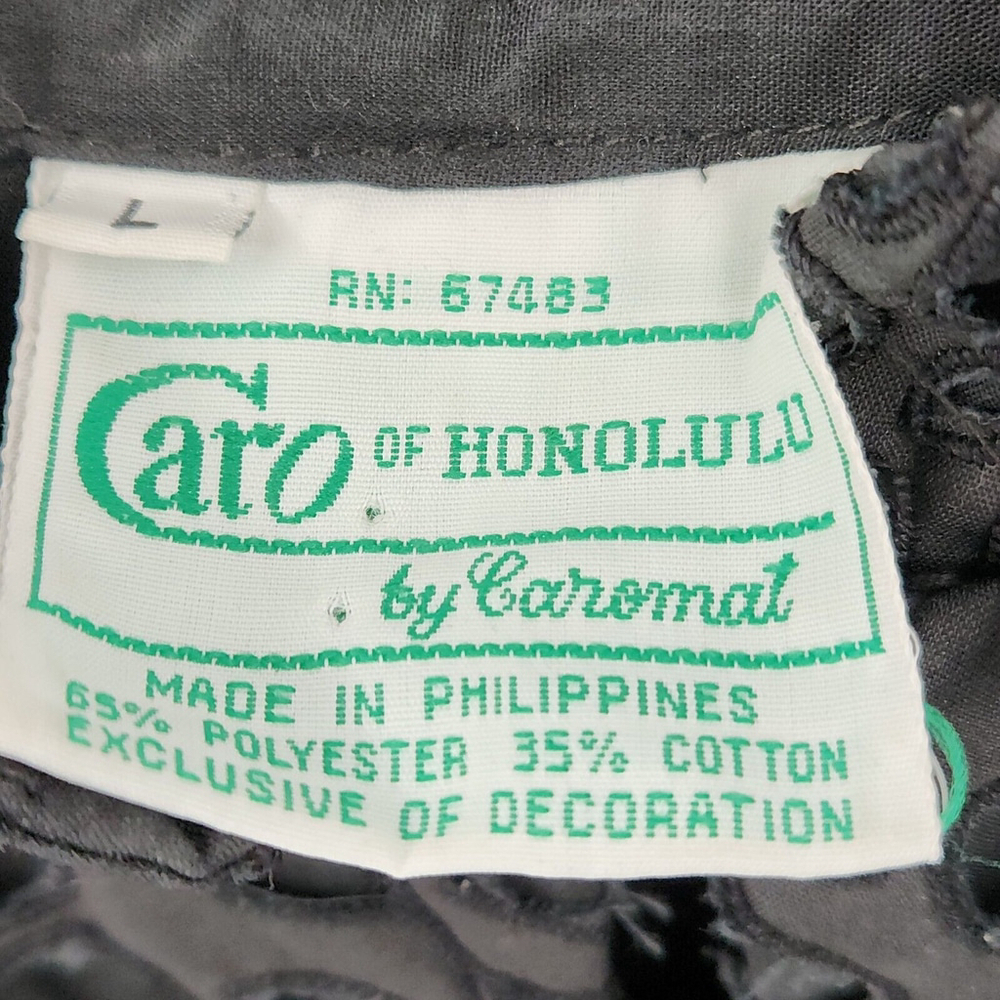 QUEEN CARO OF HONOLULU Vtg Floral Embroidered Applique Jacket Hawaiian Colorful - Picture 3 of 13
